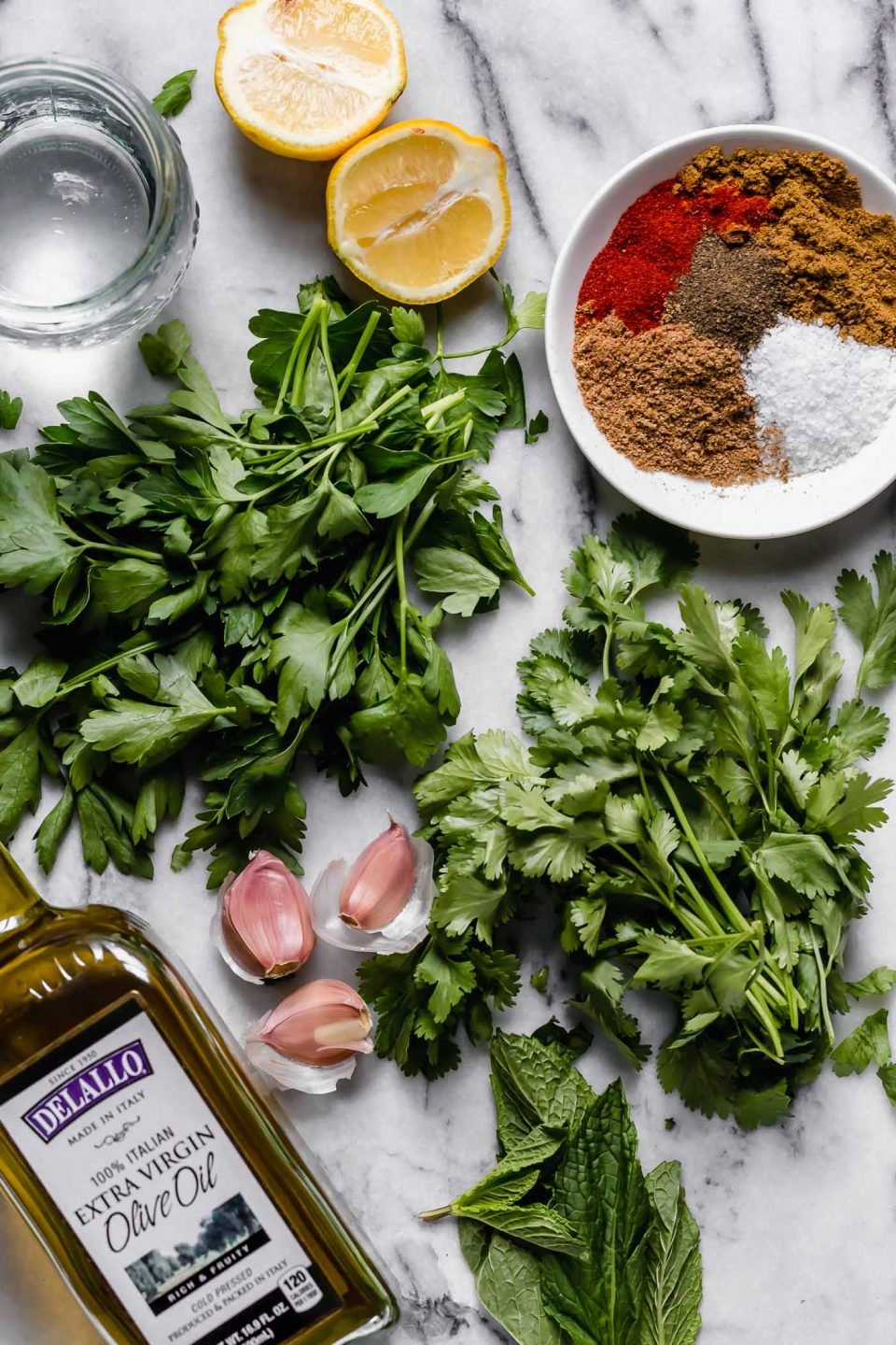 Mediterranean herbs setup